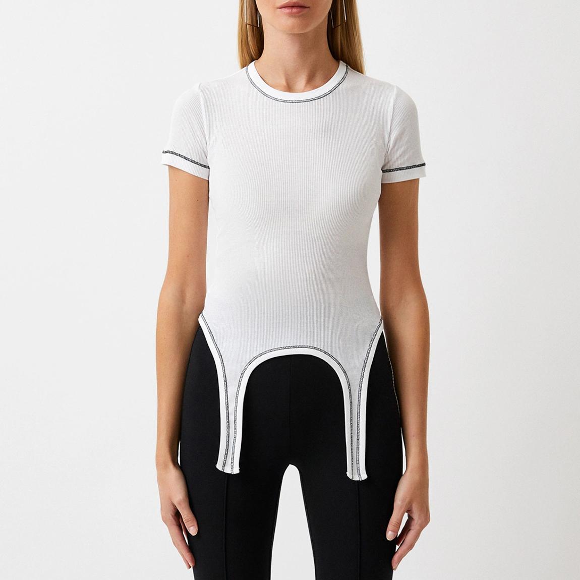 White Cut Out Cotton Top main product photo