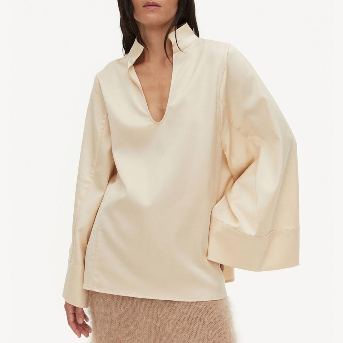 Cream Lomaria Wool Blend Blouse main product photo