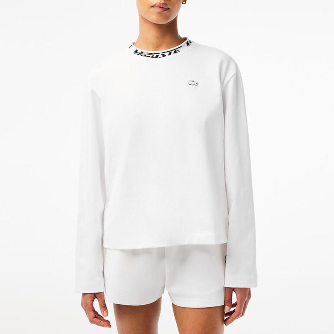 White Long Sleeve Cotton Top main product photo