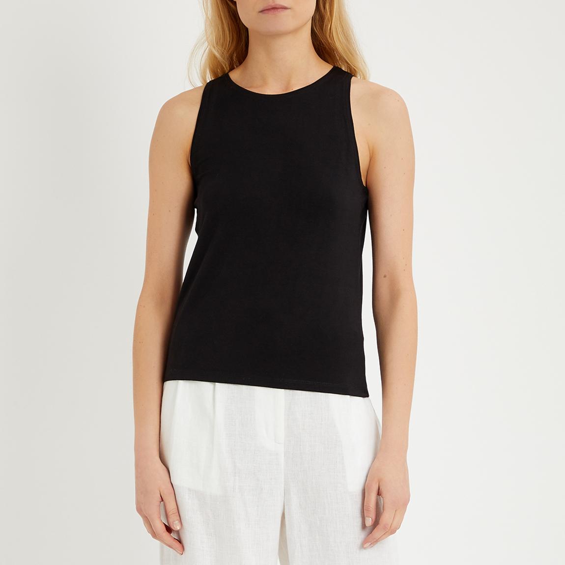 Black Viscose Jersey Vest main product photo