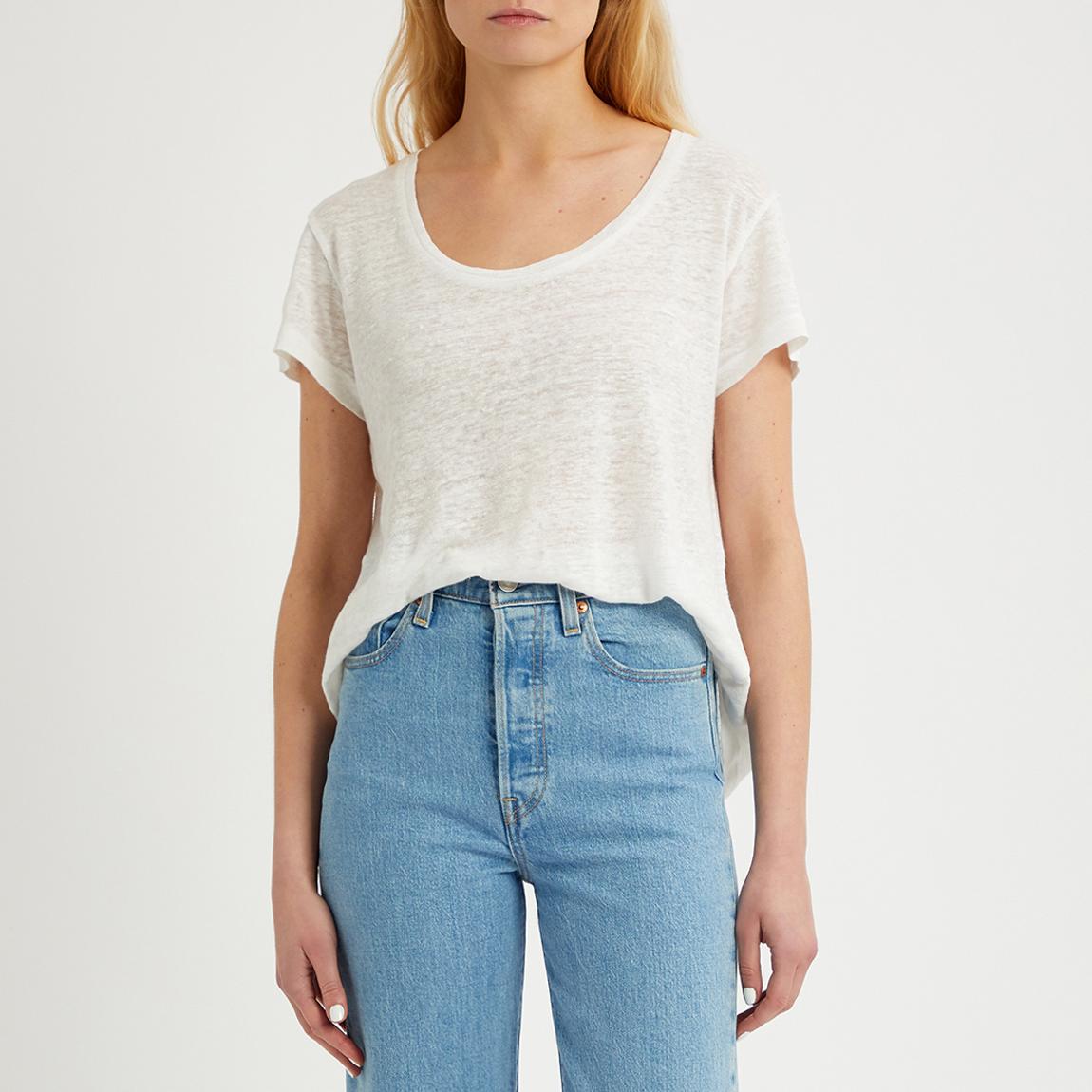 White Linen Jersey T-Shirt main product photo