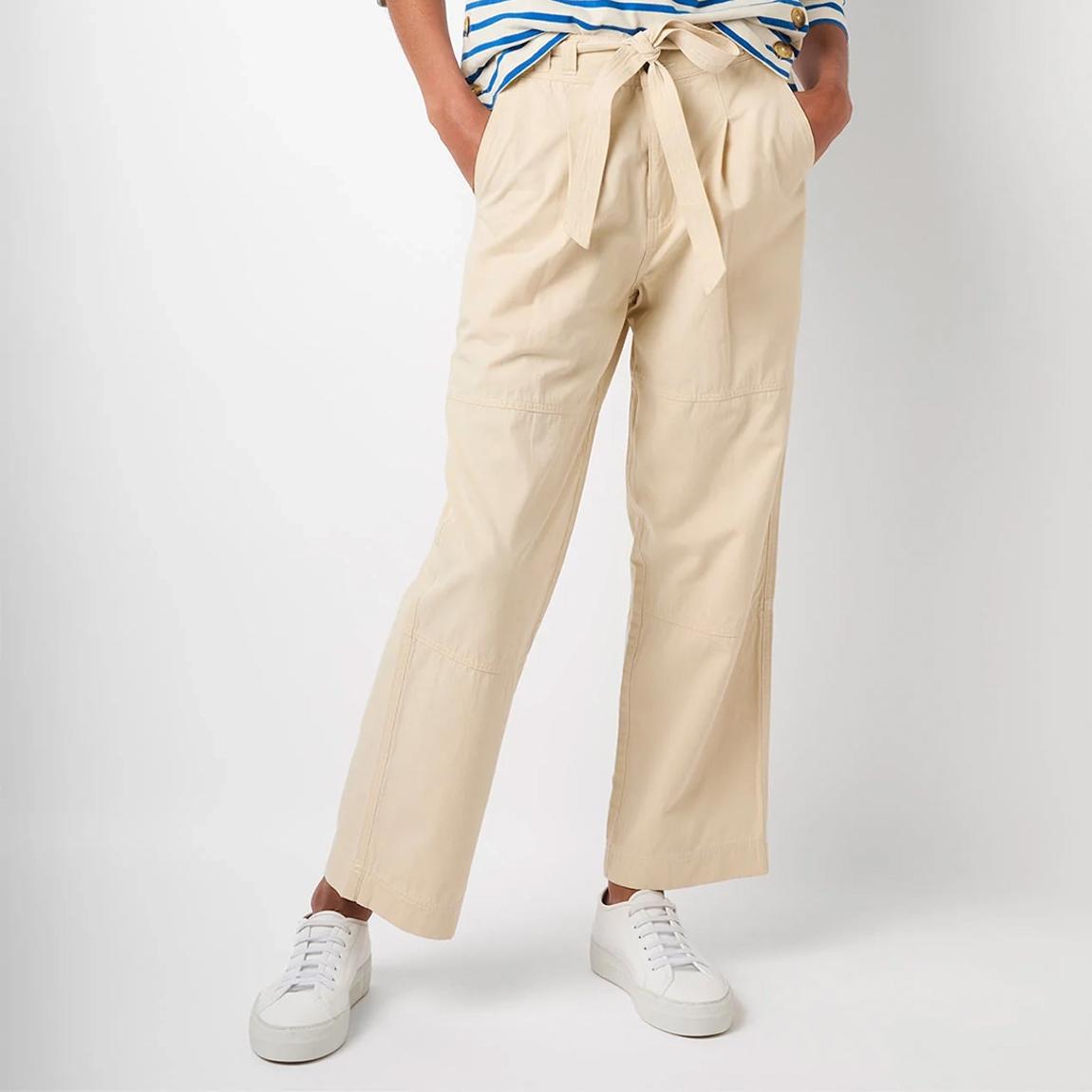 Ecru Talia Cotton Cargo Trousers main product photo