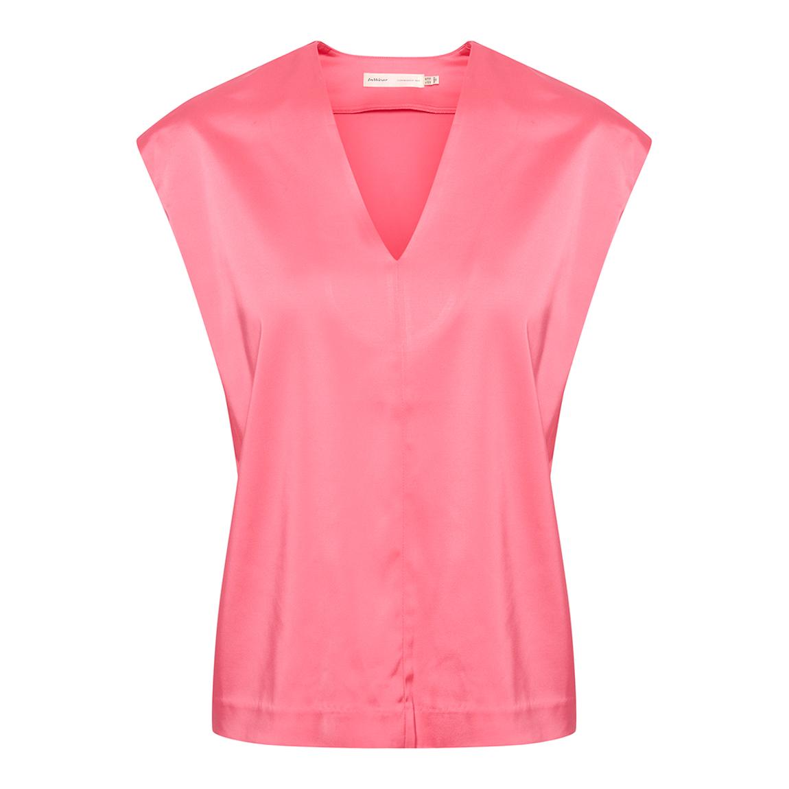 Pink V-Neck Zilky Top main product photo
