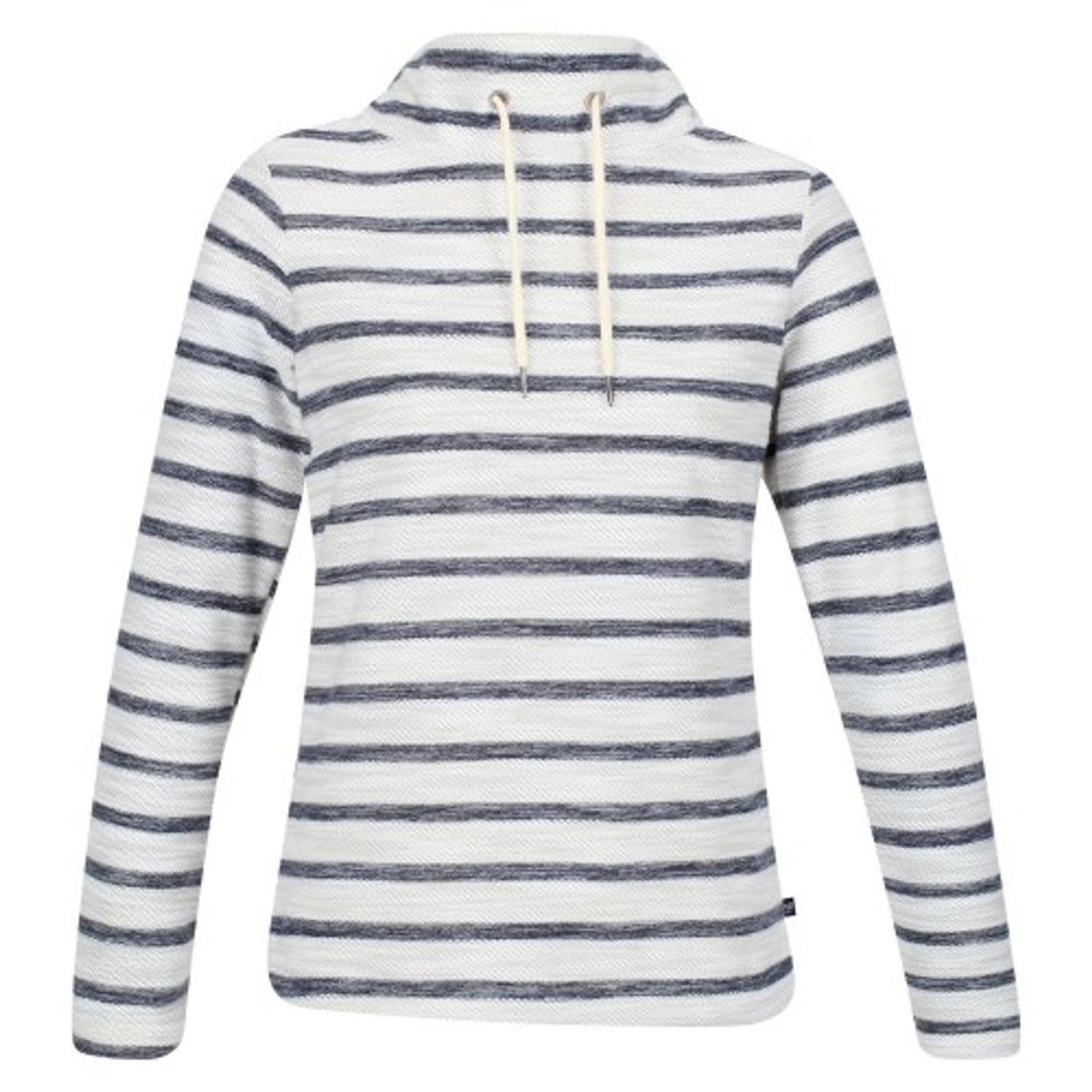 Womens/Ladies Hensley Stripe Fleece Light Vanilla/Navy main product photo