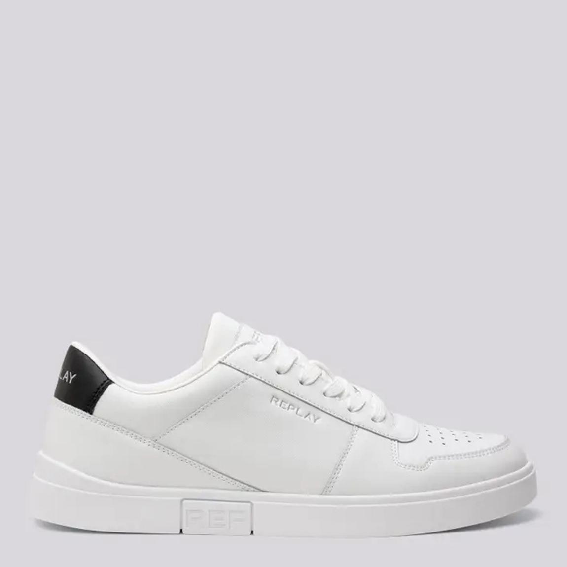 White Leather Court Trainers main product photo