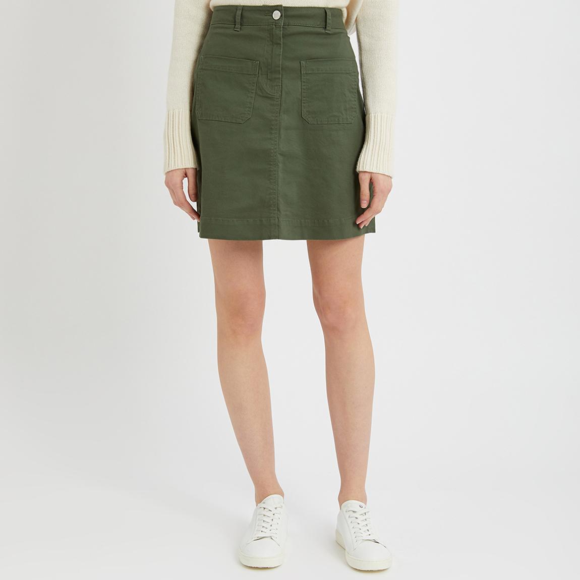Khaki Cotton Mini Skirt main product photo