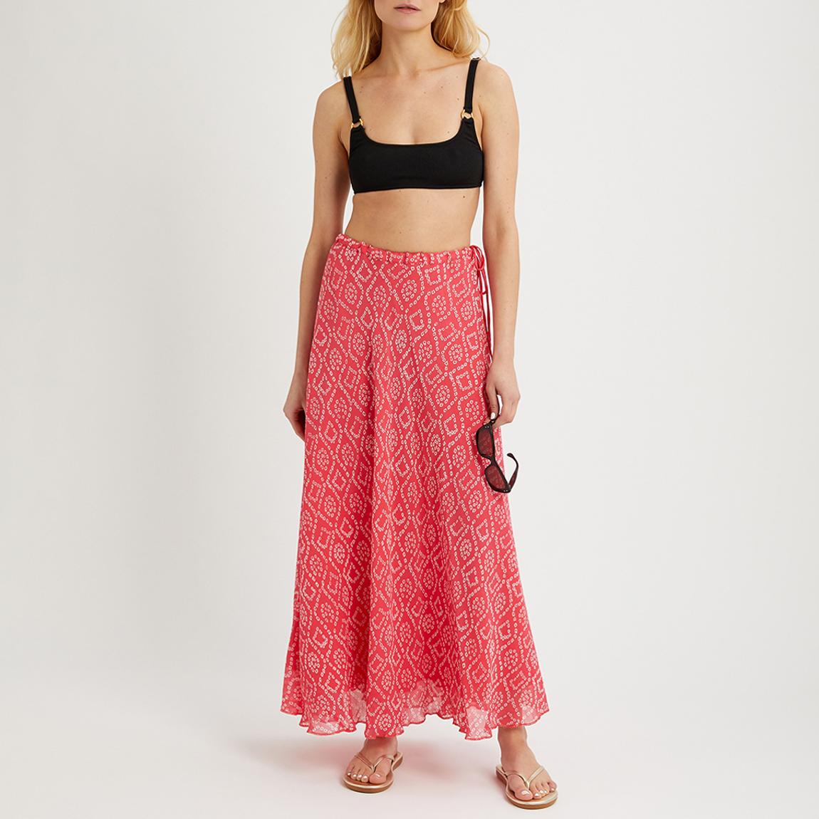Geranium Tile Print Maxi Skirt main product photo