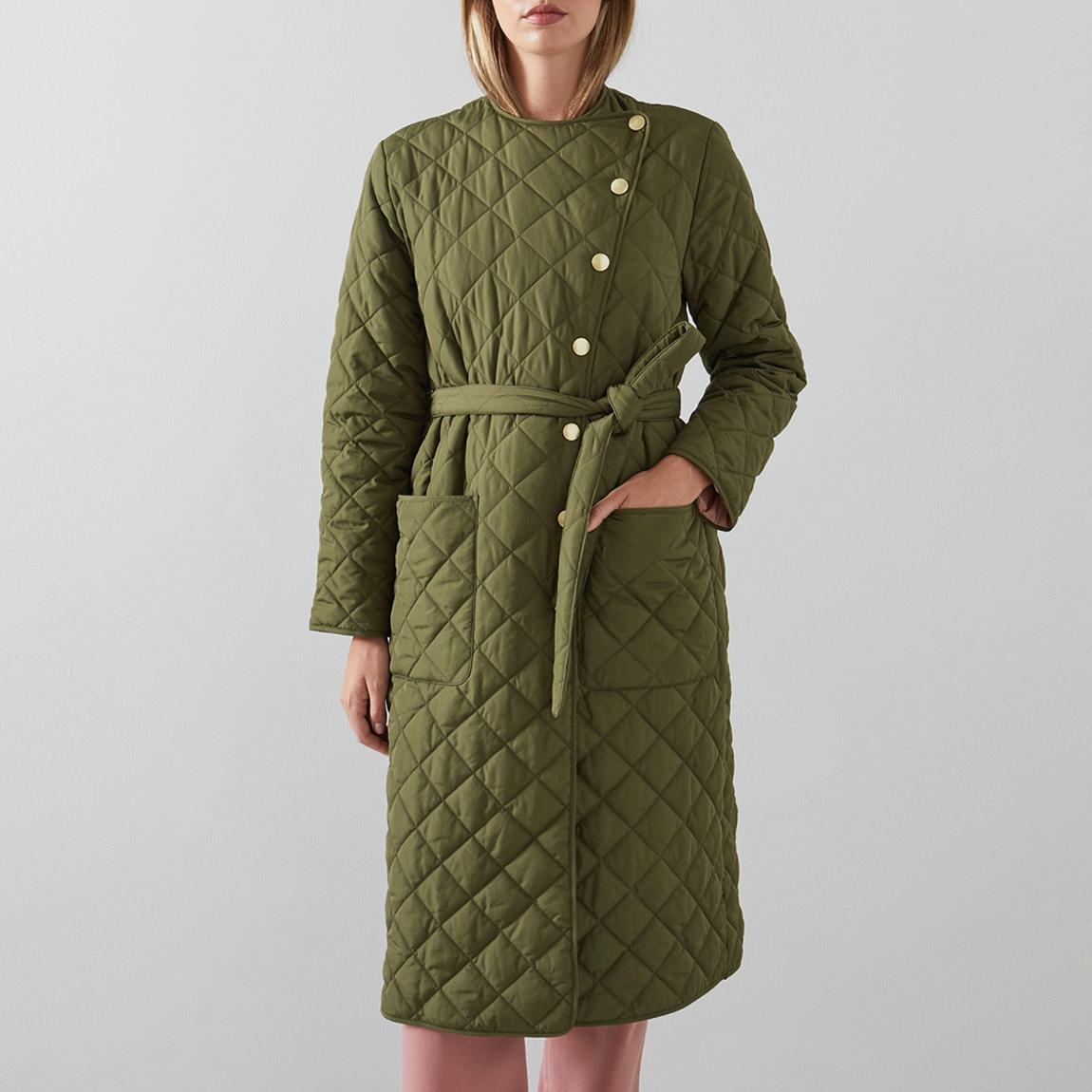 Khaki Litten Quilted Coat main product photo