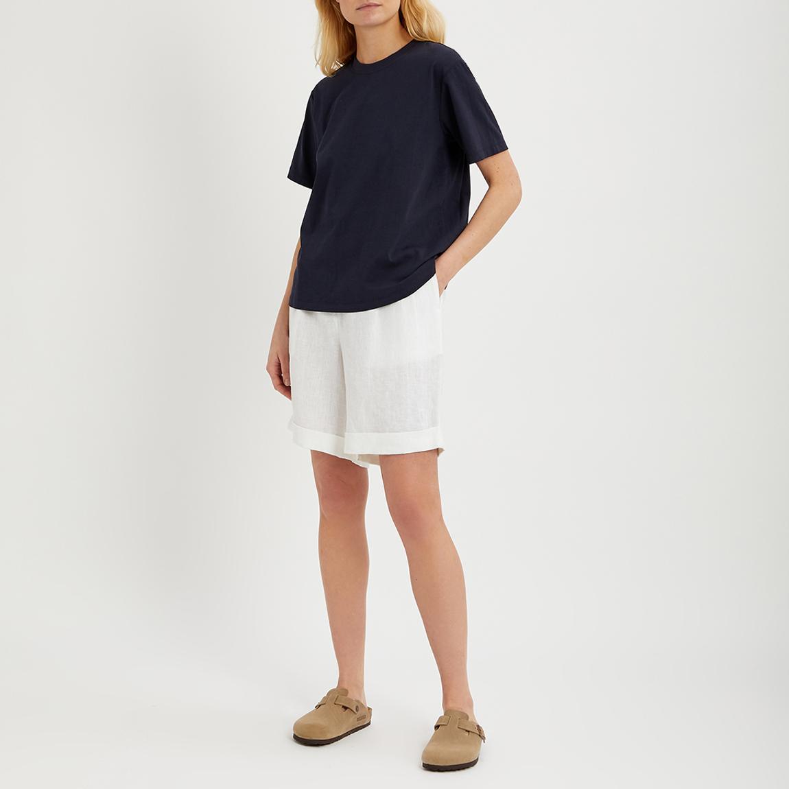 White Linen Pleated Short main product photo