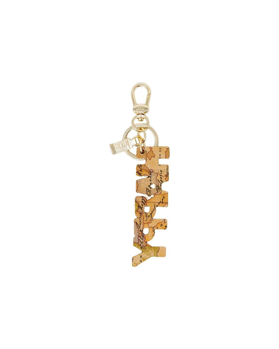 Travel KeychainMap Print Wo - Beige Miscellaneous Jewelry main product photo