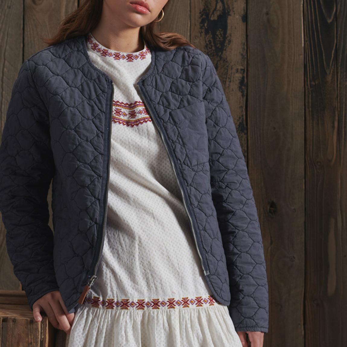Indigo Cotton Liner Jacket main product photo