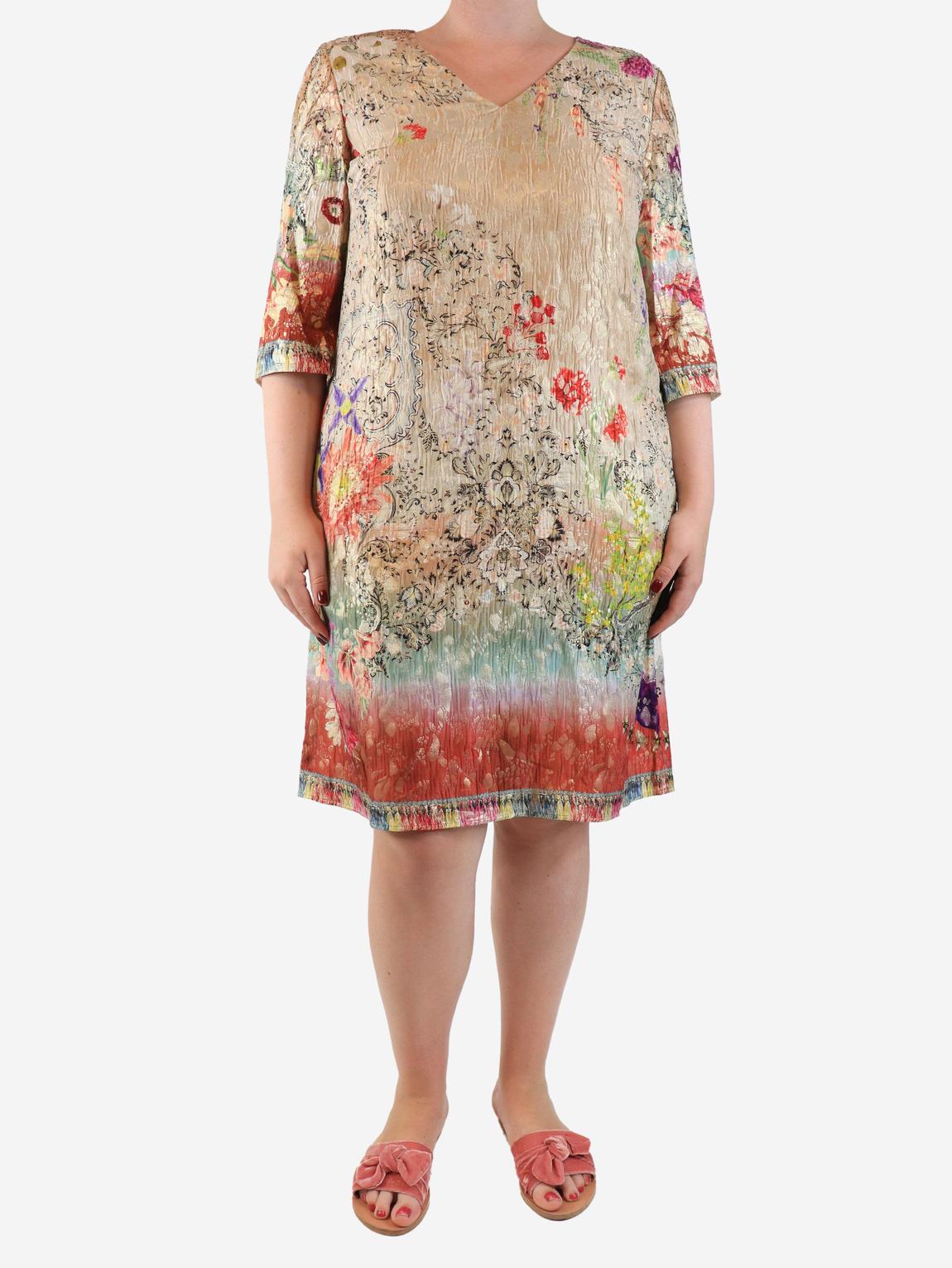 Gold lurex midi dress main product photo