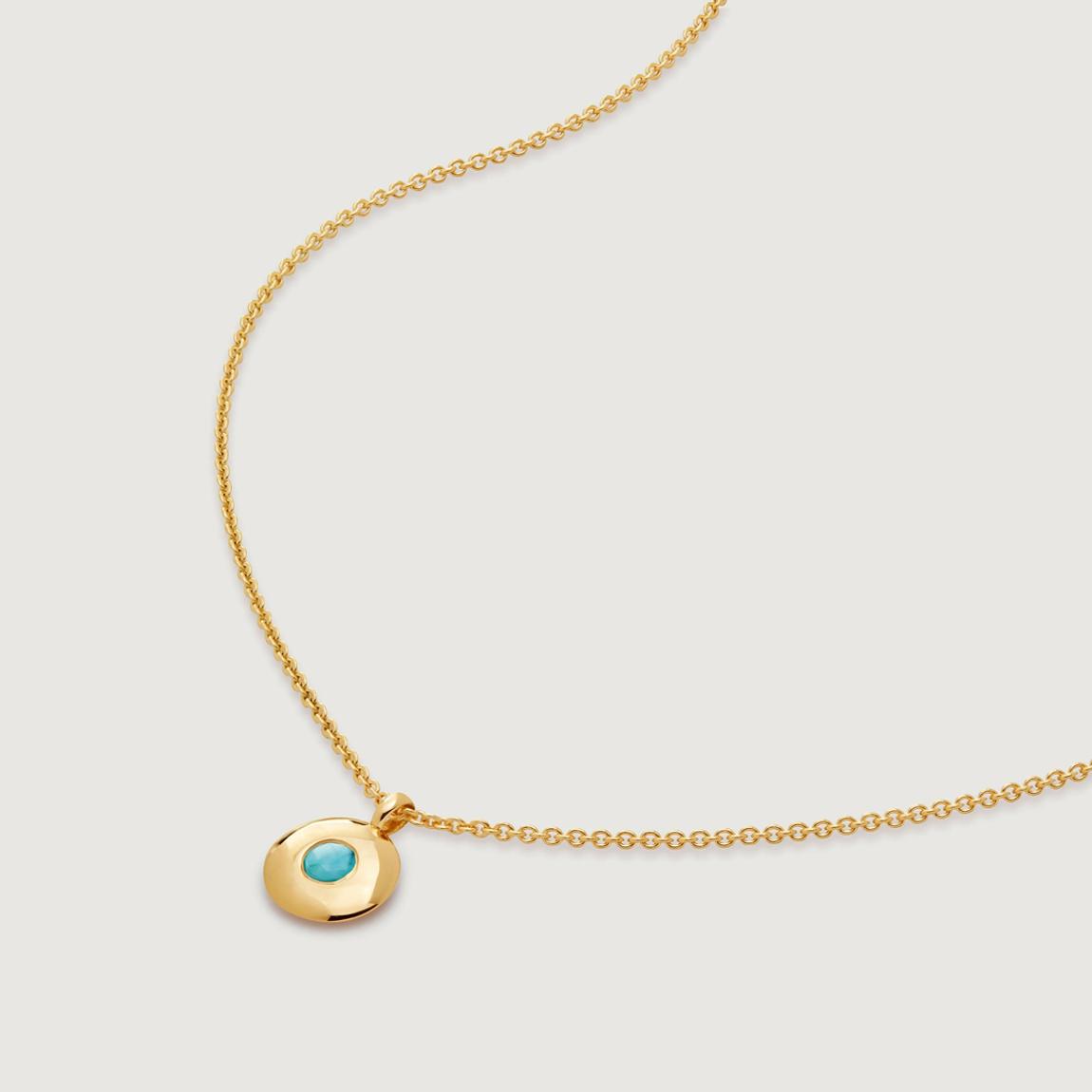Gold Vermeil December Birthstone Chain Necklace - Turquoise main product photo