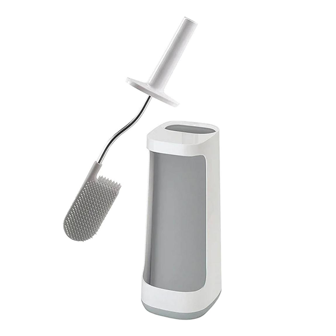 Flex Plus Light Grey Toilet Brush with Storage Caddy main product photo