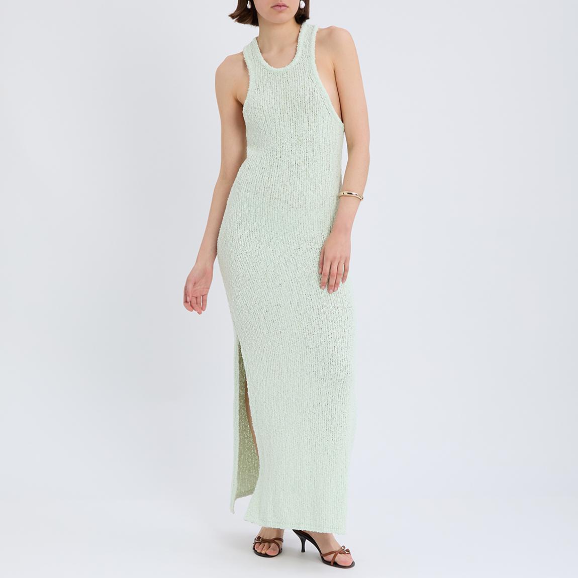 Green Knitted Maxi Dress main product photo