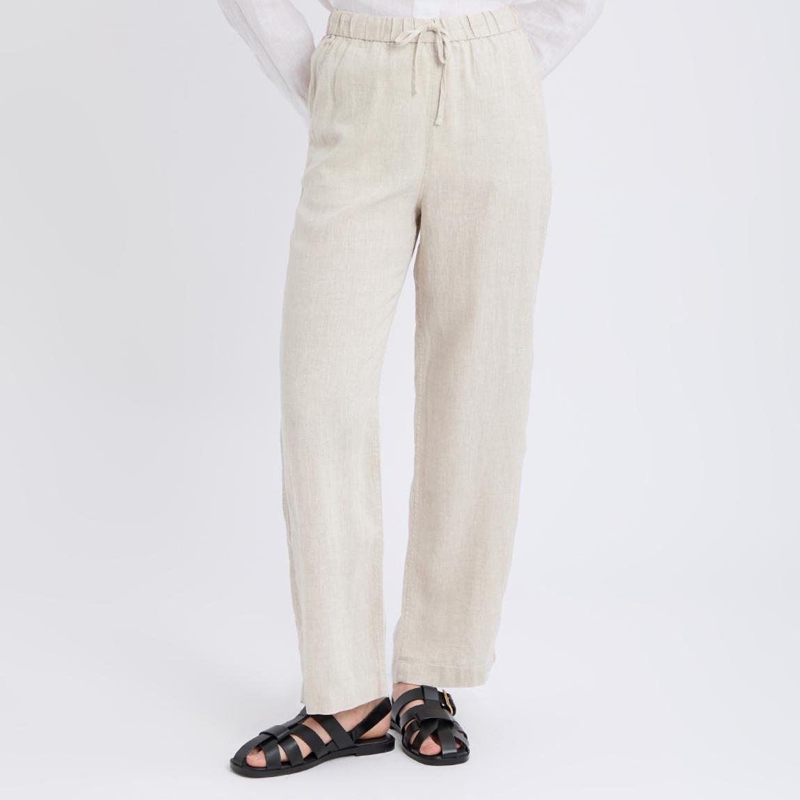 Ecru Linen Blend Trousers main product photo