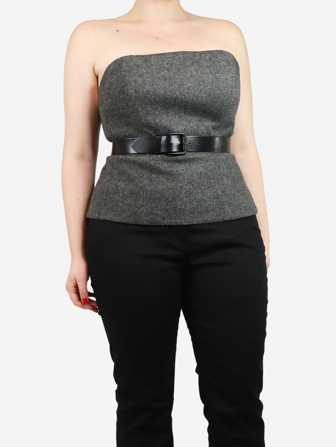 Grey Eliadi bustier top main product photo