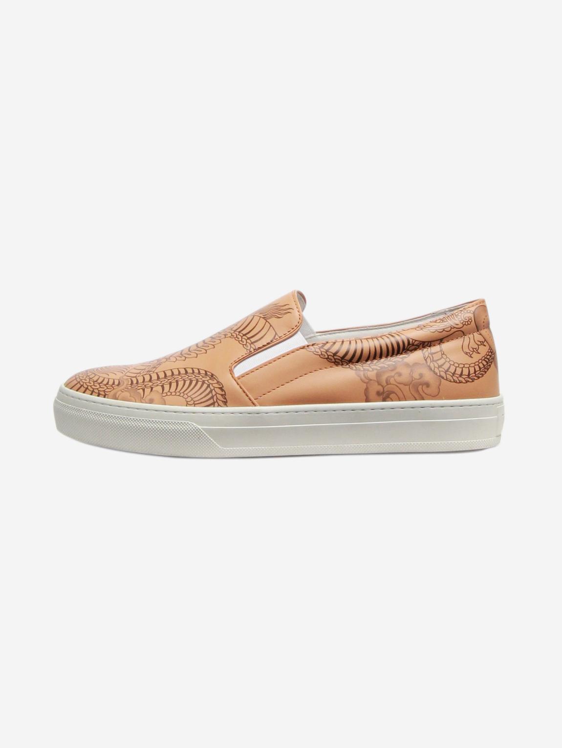 Orange slip-on trainers main product photo