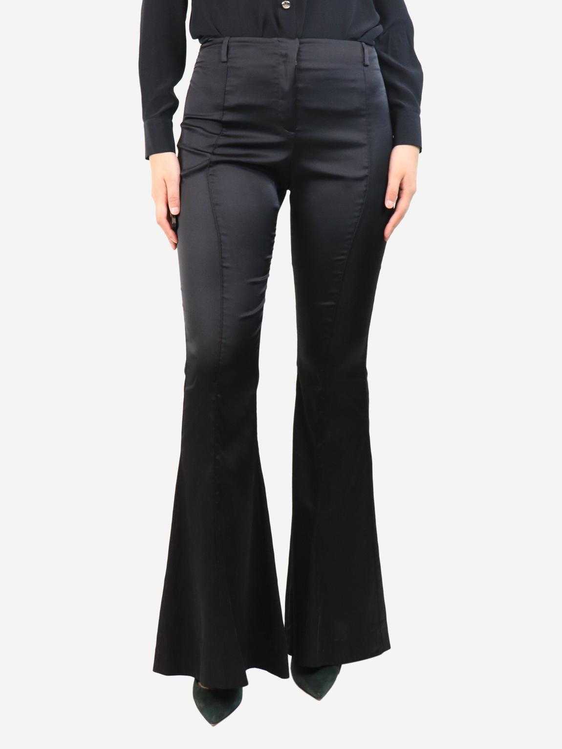 Black satin trousers main product photo