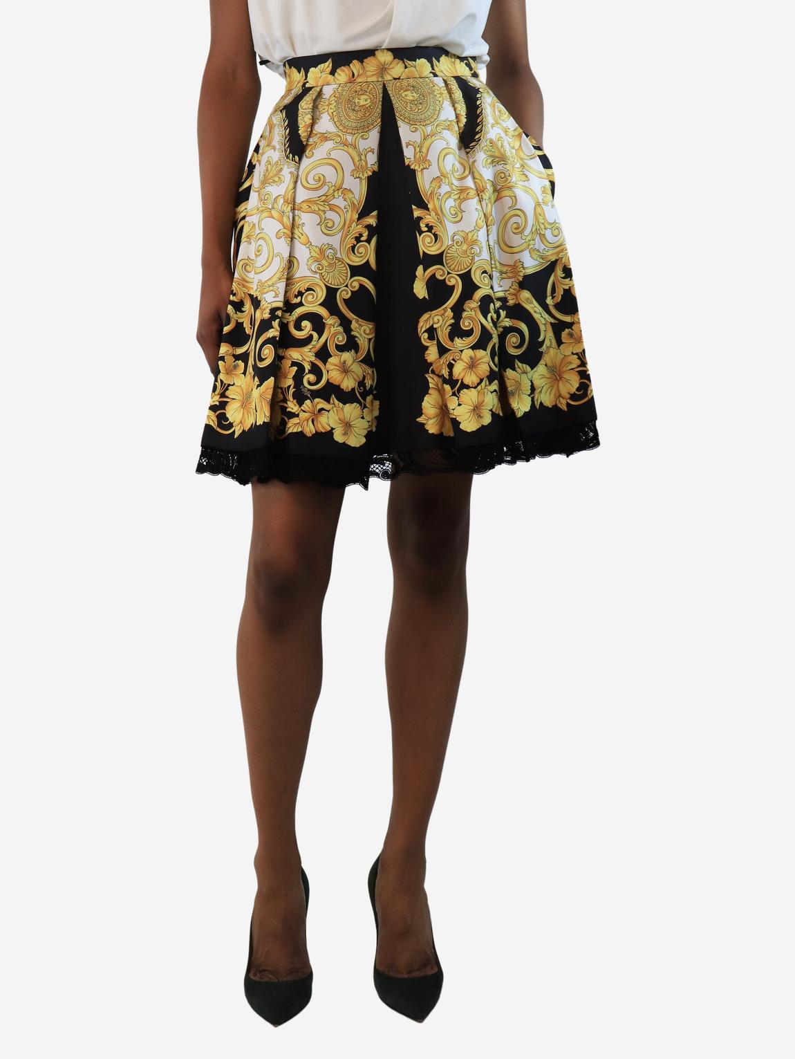 Multicolour Barocco pleated knee-length skirt main product photo