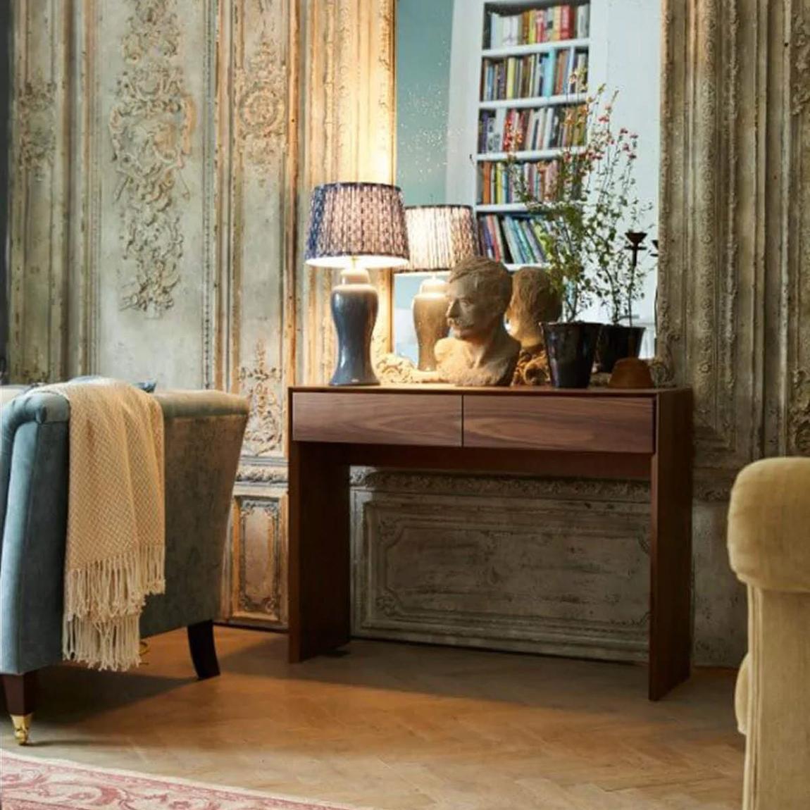 Ammanford Walnut 2 Drawer Console Table main product photo
