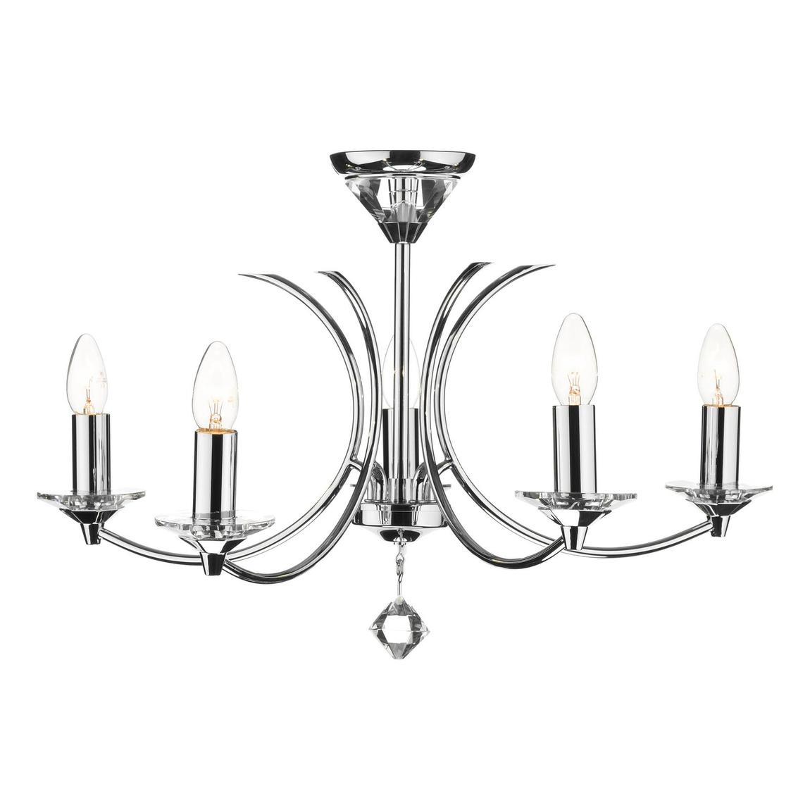 Medusa 5 Light Dual Mount Pendant K9 Crystal Polished Chrome main product photo