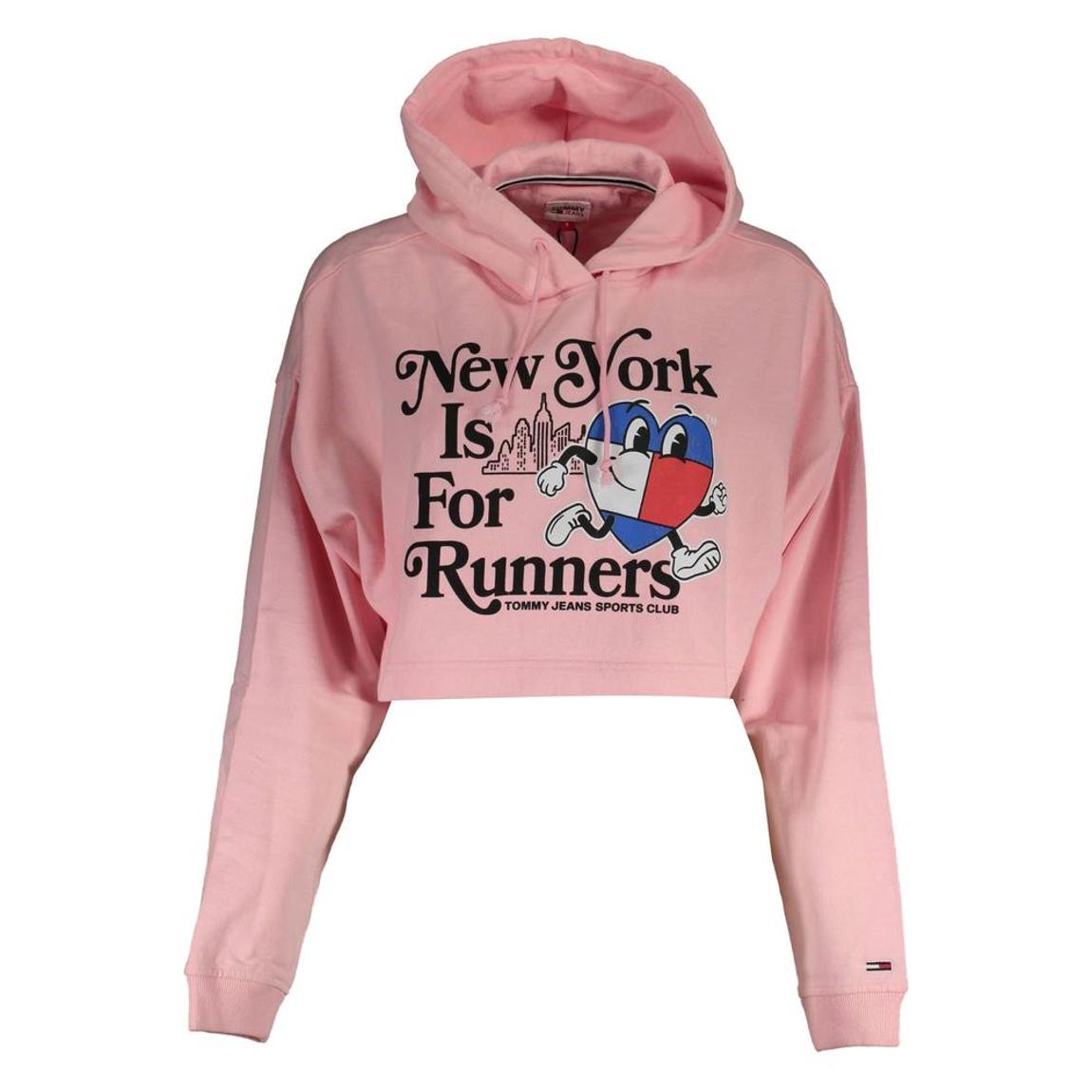 Cropped Hoodie New York Style Wo - Pink Sweaters main product photo