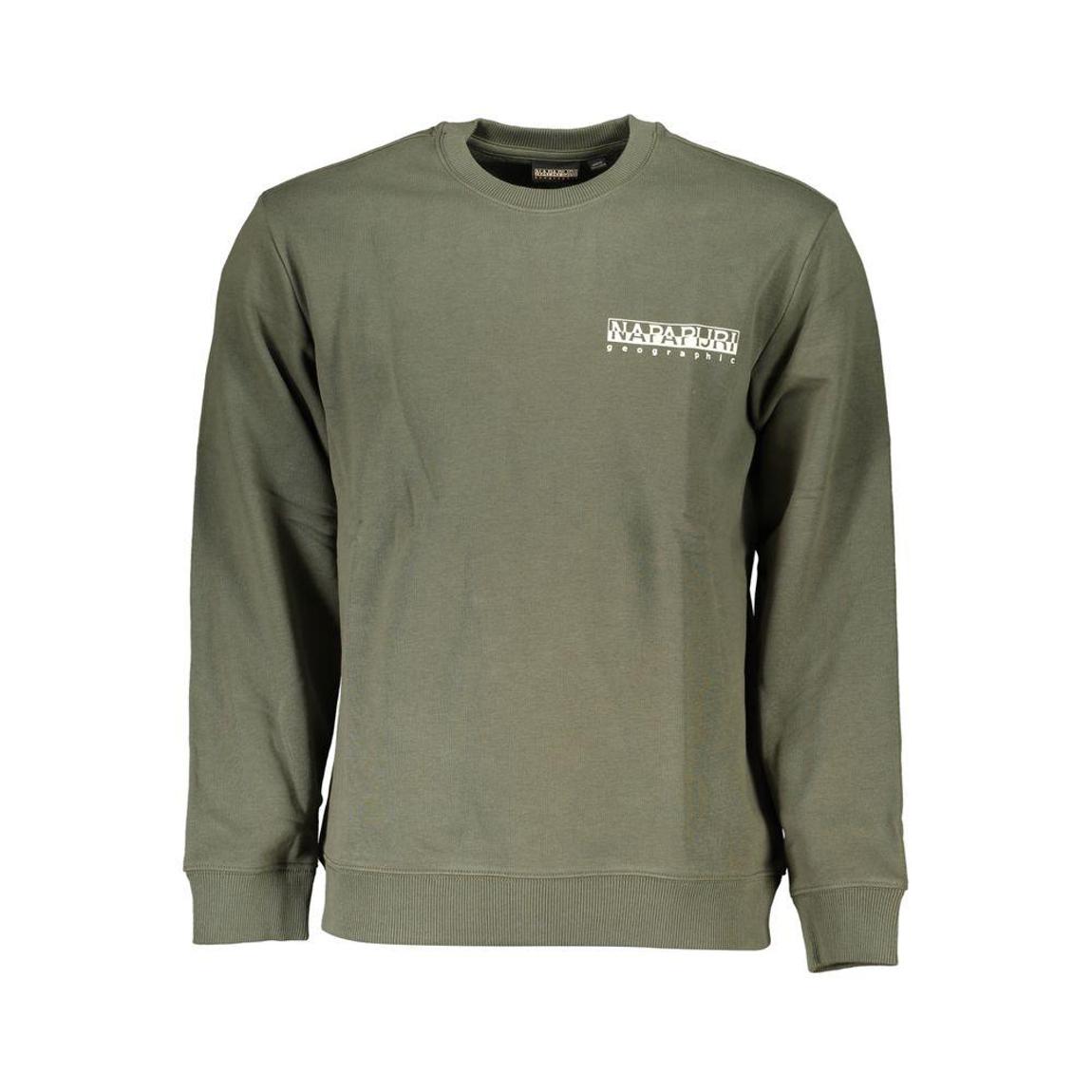 Crew Neck Sweatshirt Box Logo Style - Green Sweaters main product photo