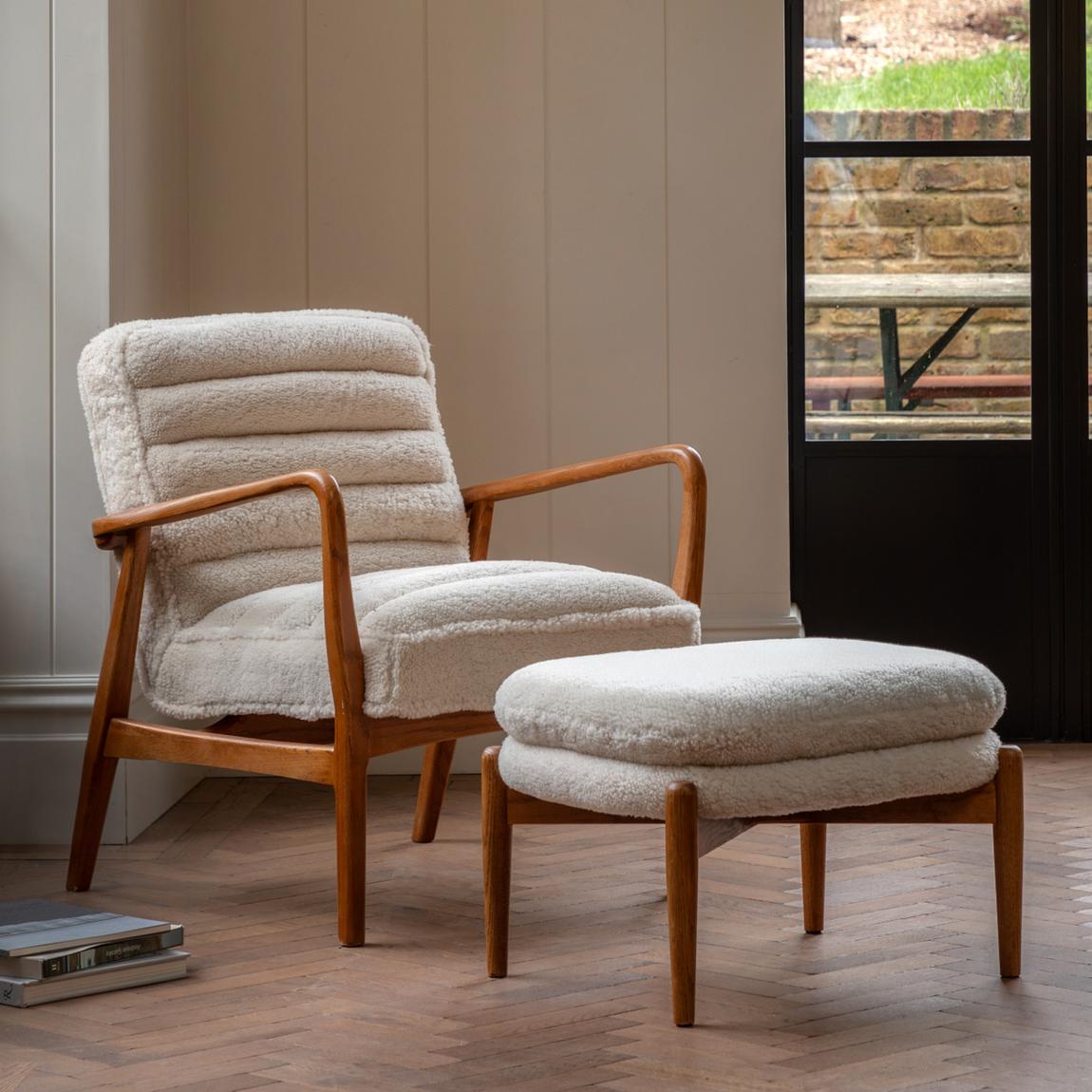 Phoebe Armchair Cream Sheepskin main product photo