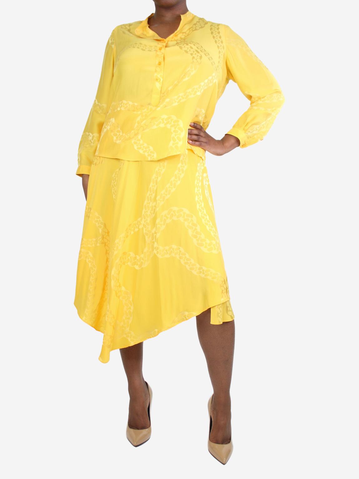 Yellow chain shirt and skirt set main product photo