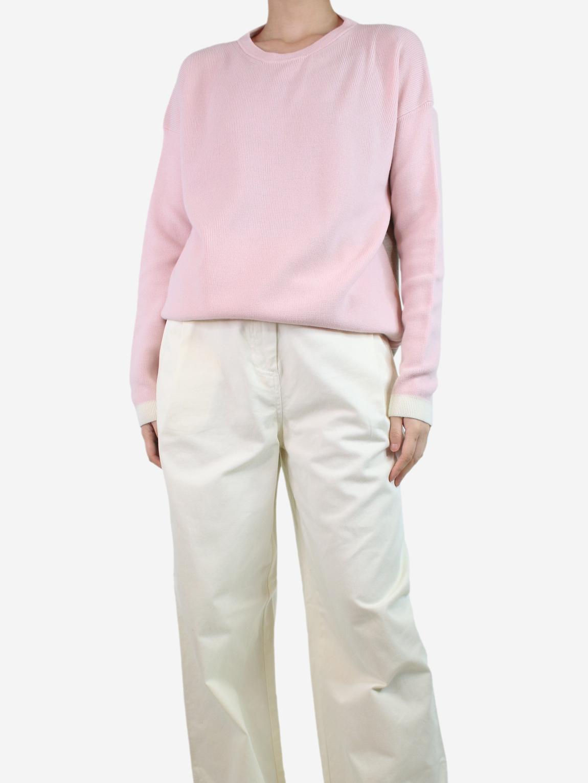 Pink two-tone wool jumper main product photo