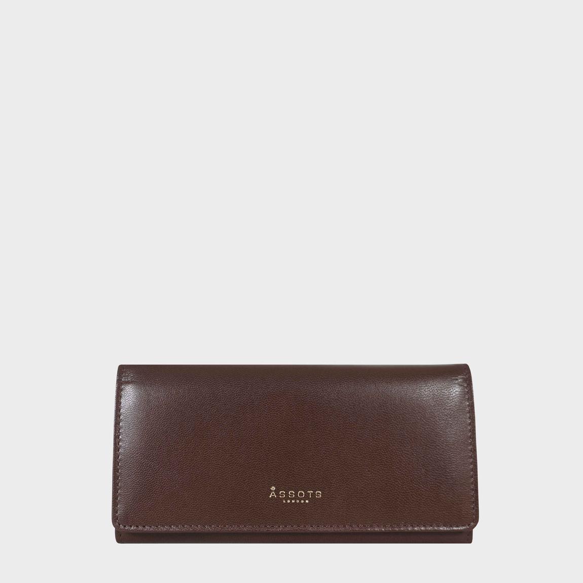 'CLAIRE' Real Polished VT Vintage Leather Flap Over Purse main product photo