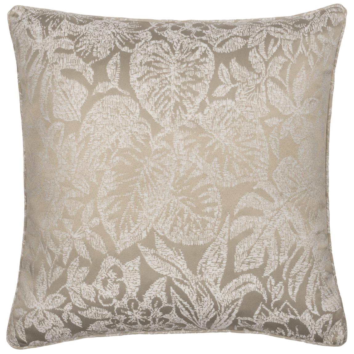 Bali Botanical Jacquard 50 x 50cm Feather Rich Cushion, Natural main product photo