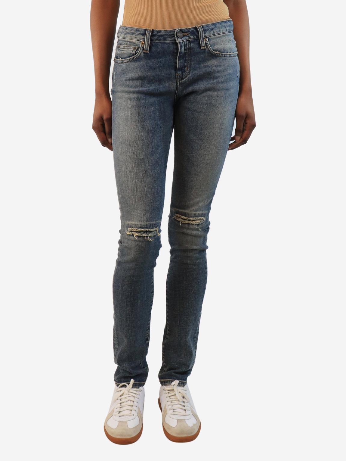 Blue denim slim leg jeans - UK 8 main product photo