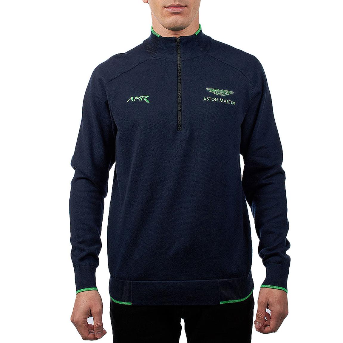 Navy Half Zip Cotton Jumper main product photo