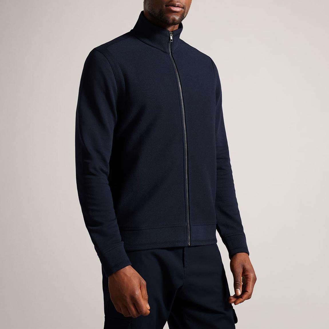 Navy Cotton Full Zip Top main product photo