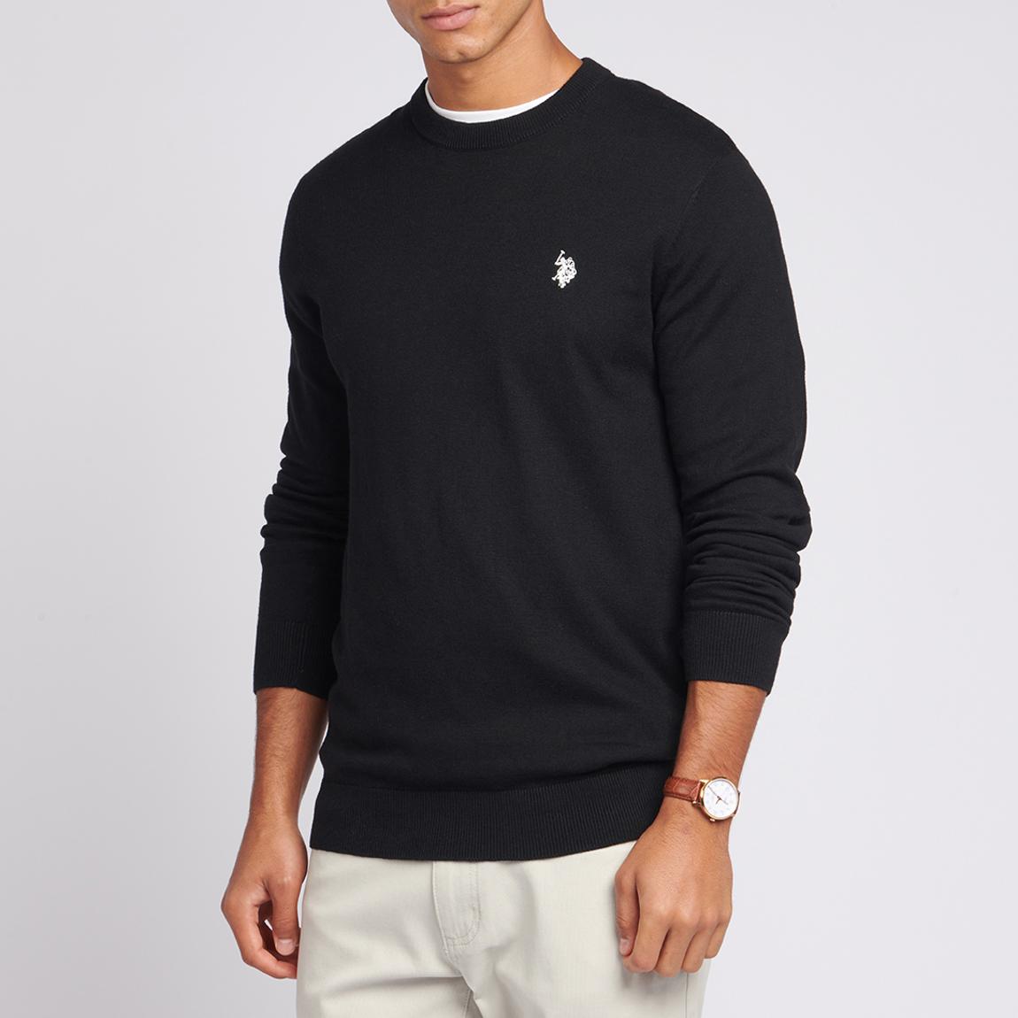 Black Crew Neck Cotton Jumper main product photo