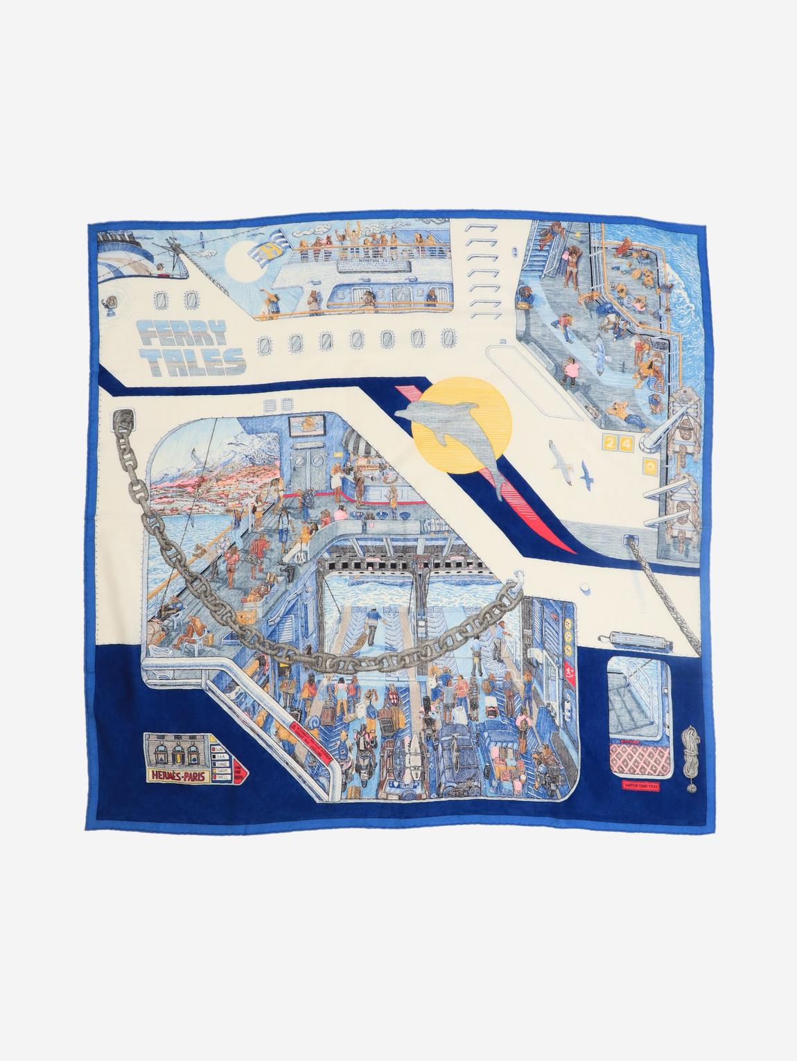 Blue Ferry Tales 100 scarf main product photo