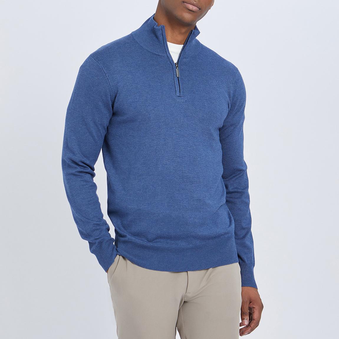 Denim Quarter Zip Jumper main product photo