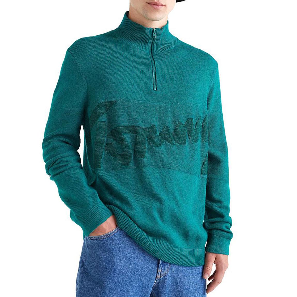 Teal Signature Half Zip Jumper main product photo