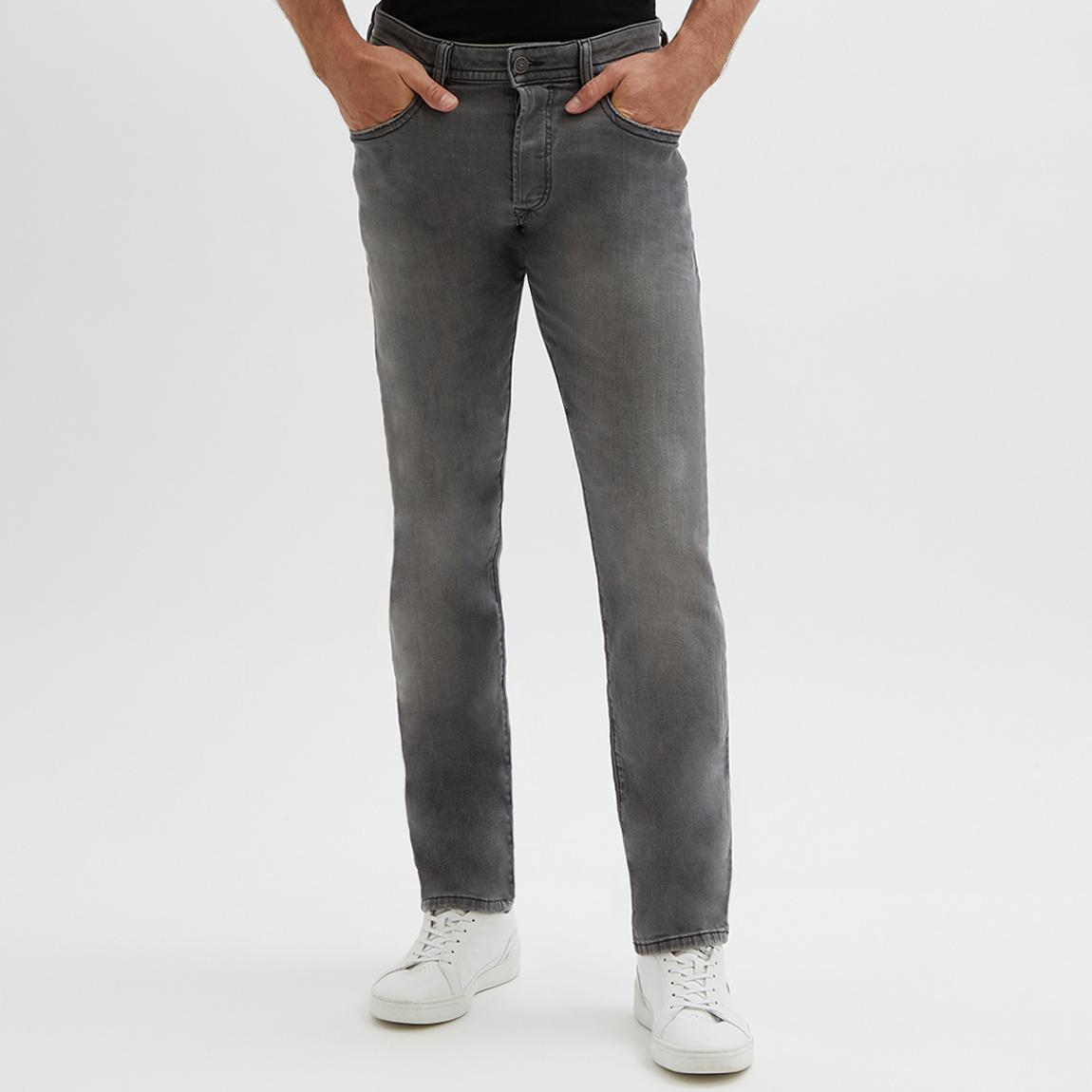 Grey Buster Straight Stretch Jeans main product photo