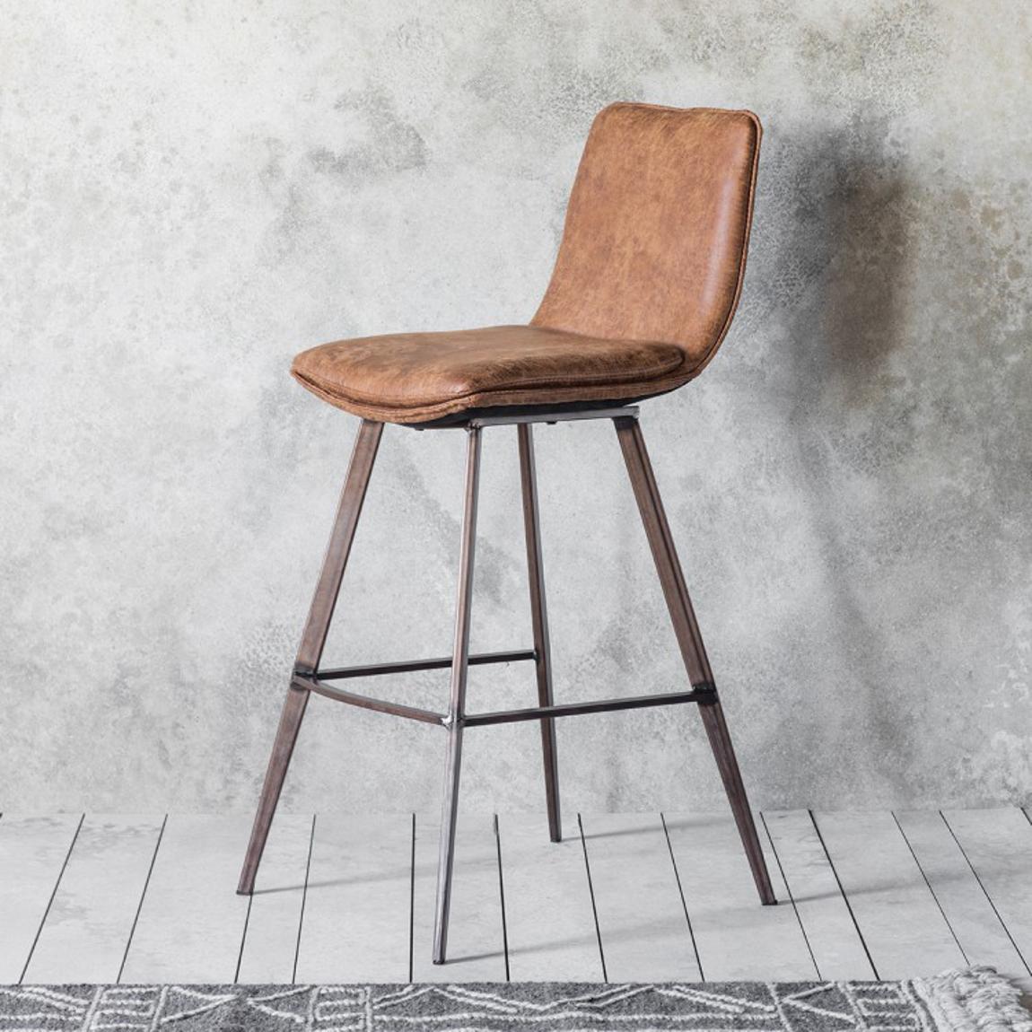Chelmsford Set of 2 Brown Stools, Brown main product photo