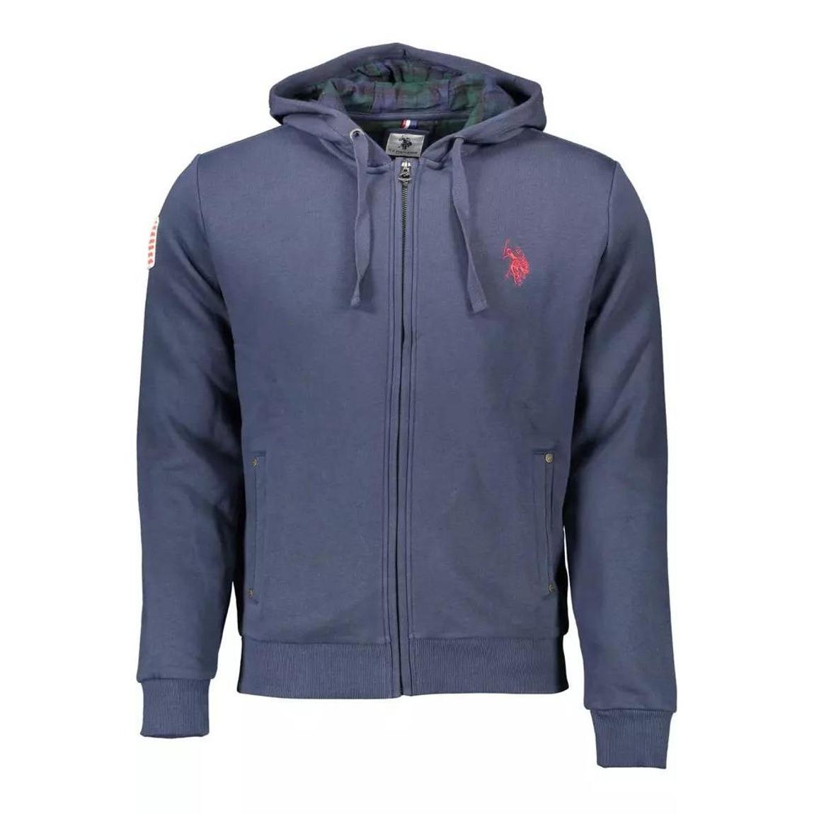 ZipUp Hoodie Knitwear Style - Blue Sweaters main product photo