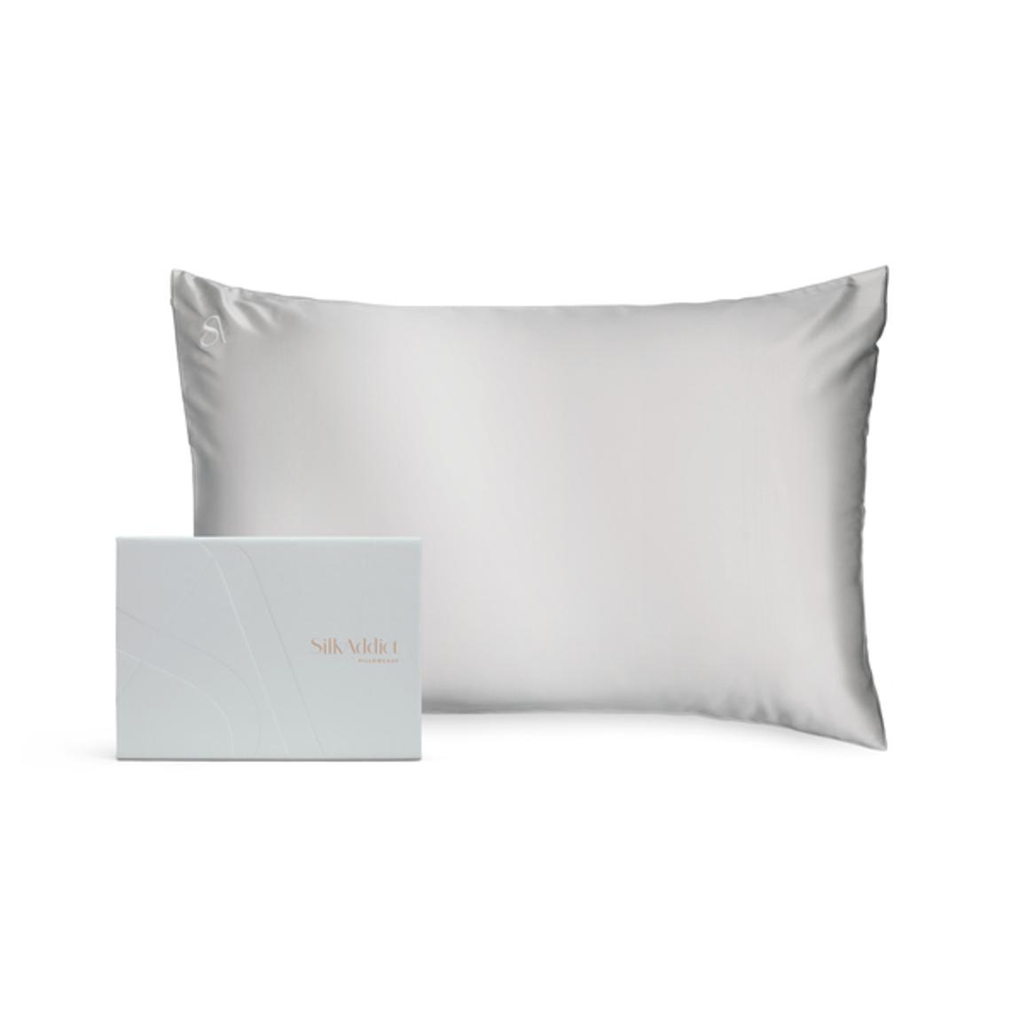 Silk Addict 100% Mulberry Silk Pillowcase - Silver main product photo