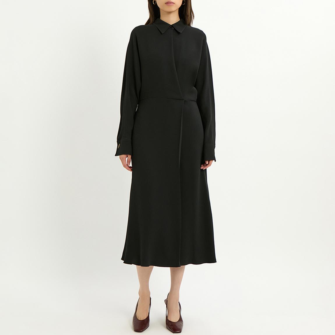 Black Wrap Front Dress main product photo