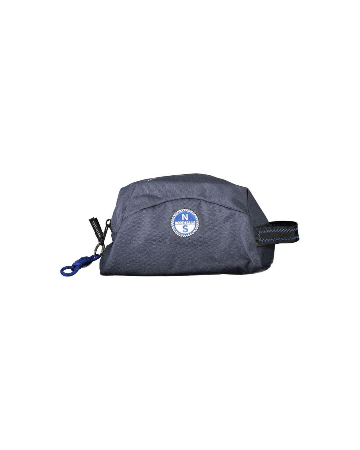 Travel Toiletry Bag with Key Ring - Blue Leather Accessories main product photo