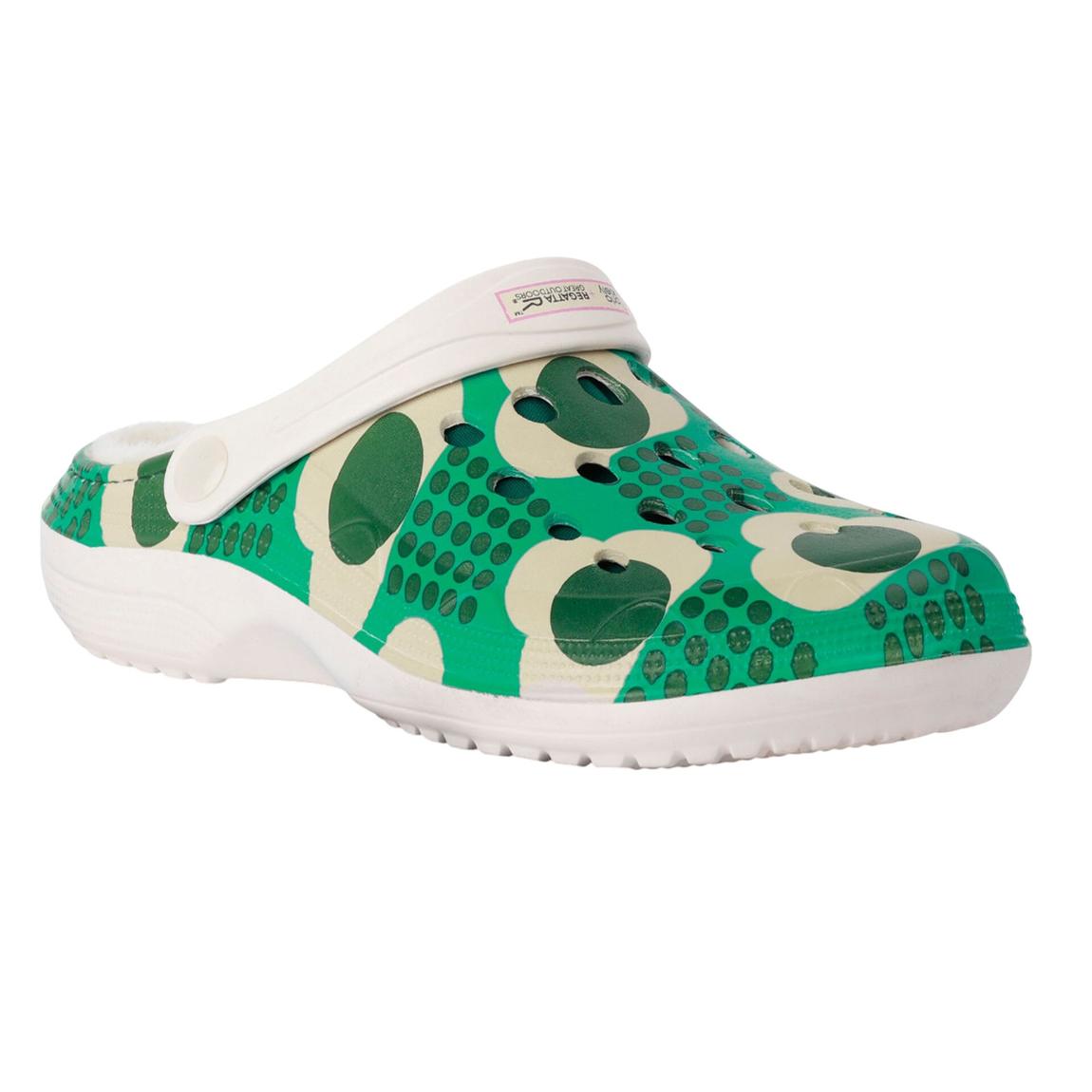 Womens/Ladies Orla Kiely Rain Cloud Clogs Emerald main product photo
