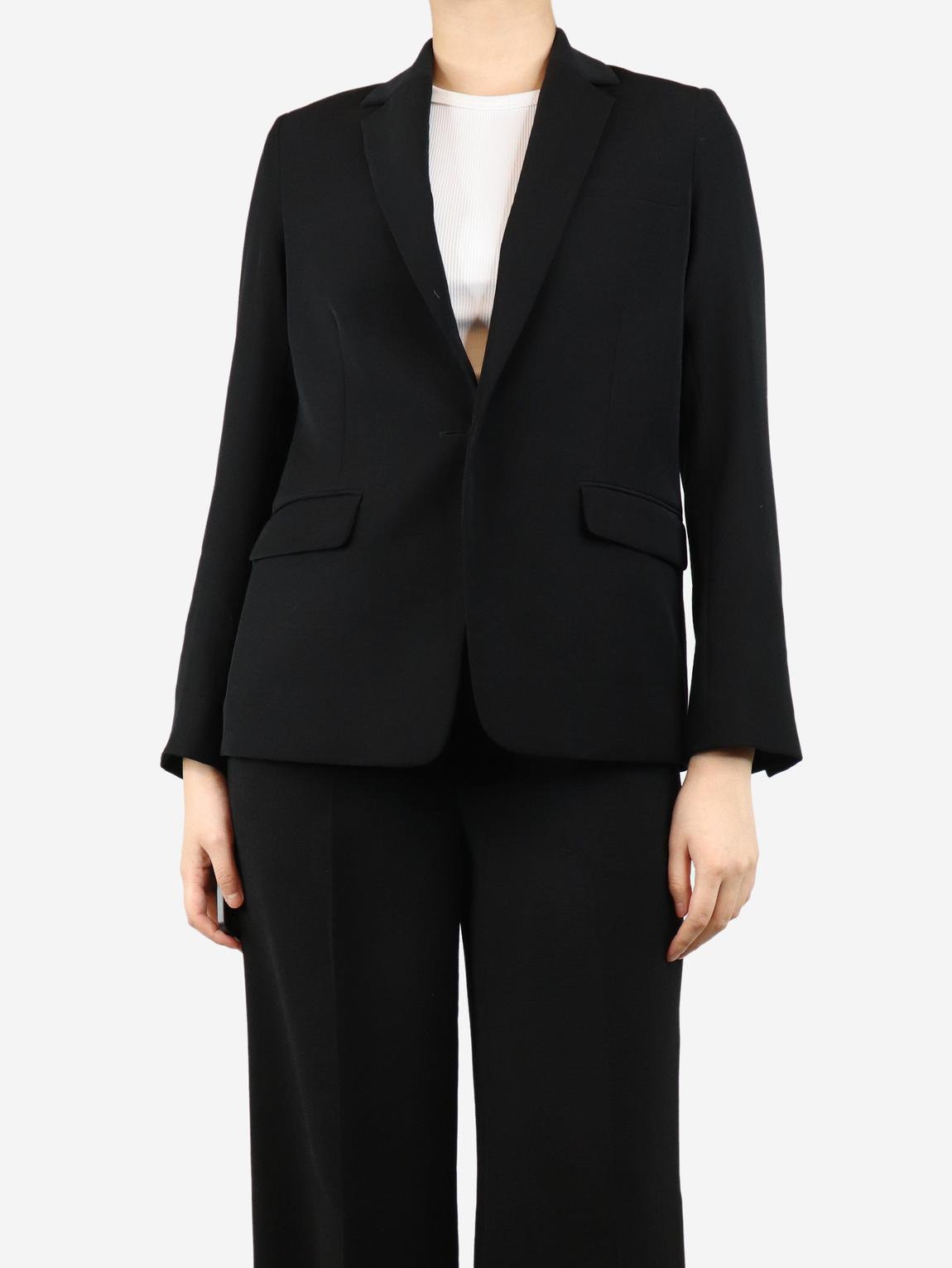 Black single-button blazer main product photo