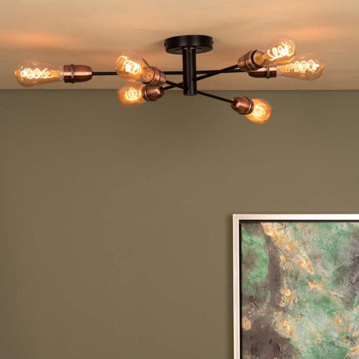Gustave Black Ceiling Light main product photo