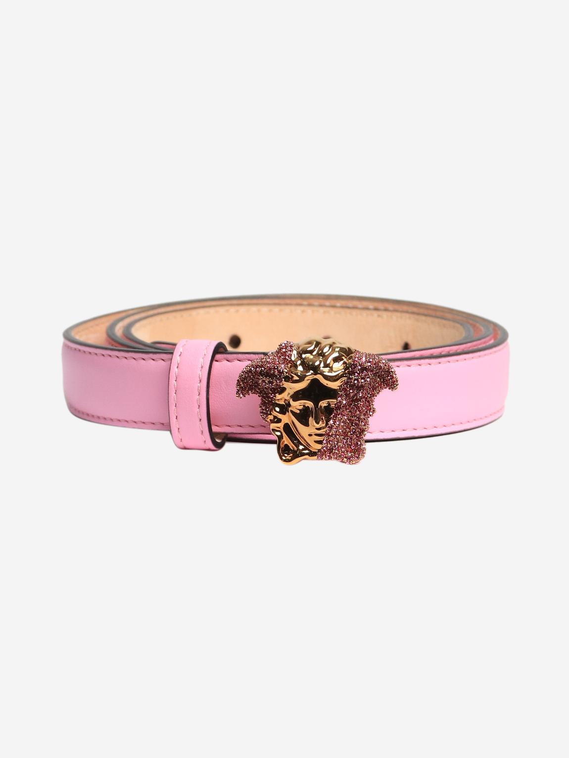 Pink belt with Diamante Medusa head main product photo
